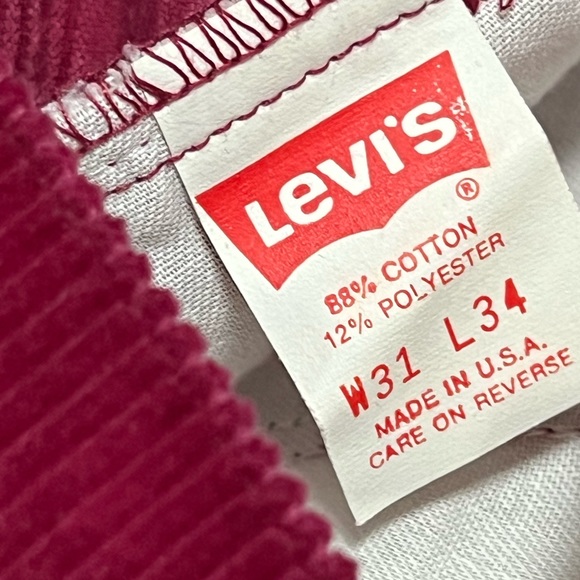 1980s Levis Vintage Corduroy Pants - Picture 8 of 8